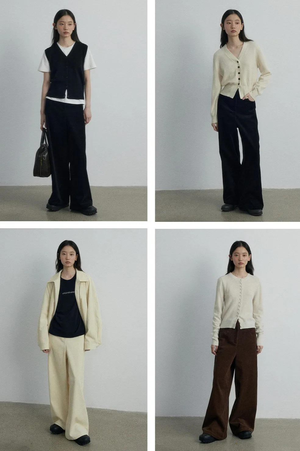 100% cotton straight corduroy pants | 4 color