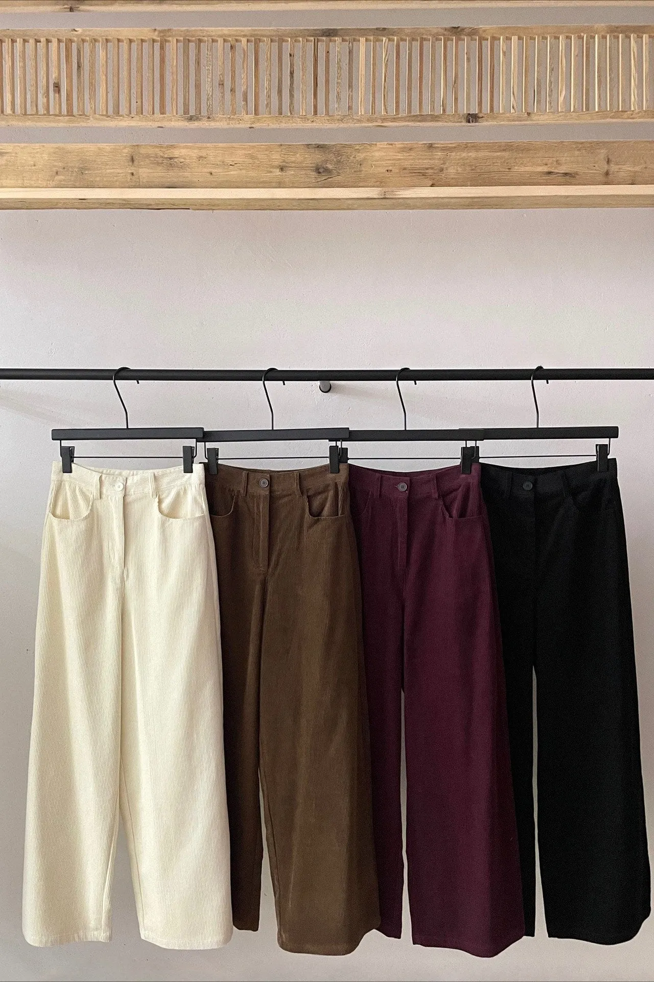 100% cotton straight corduroy pants | 4 color