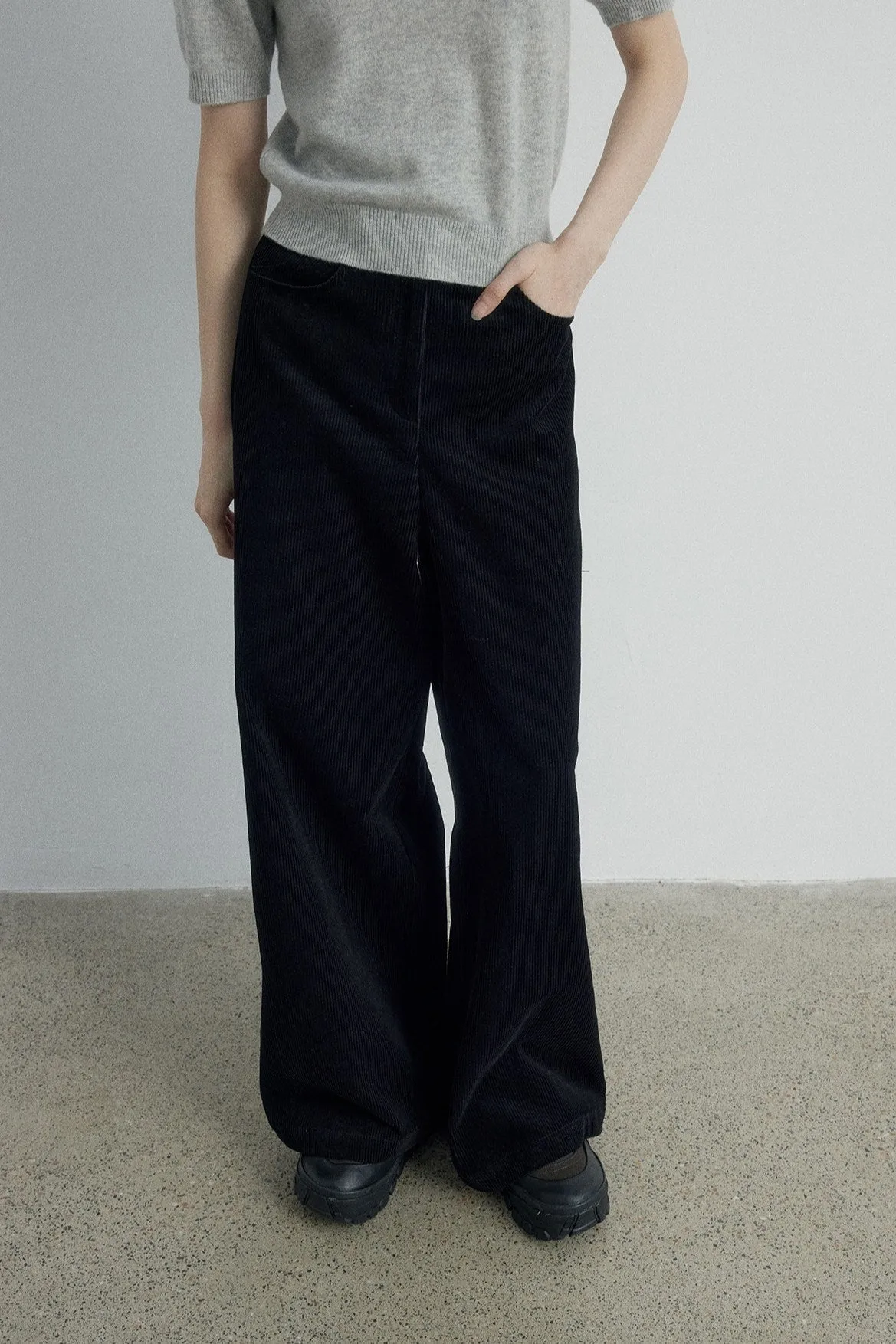 100% cotton straight corduroy pants | 4 color