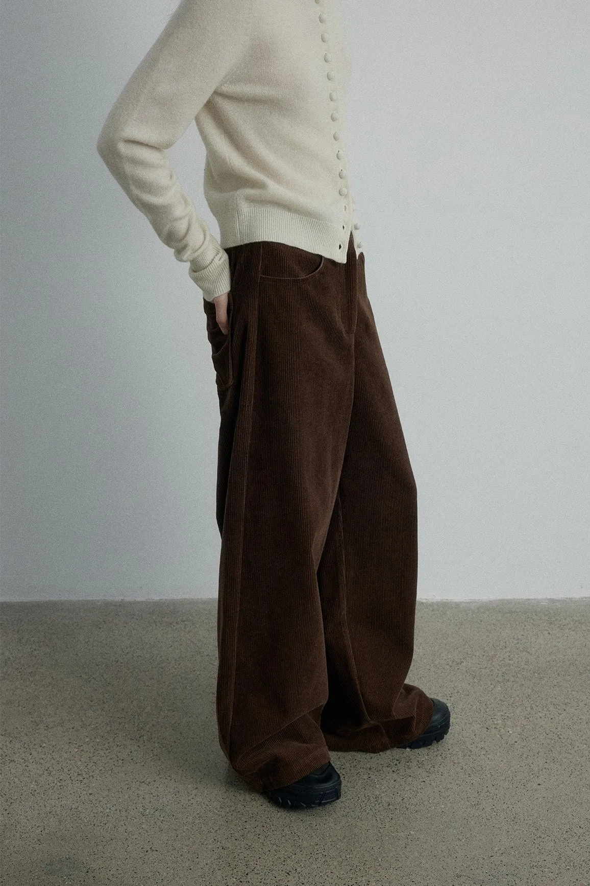 100% cotton straight corduroy pants | 4 color