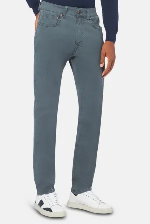 5 Pocket Cotton/Silk Trouser Charcoal