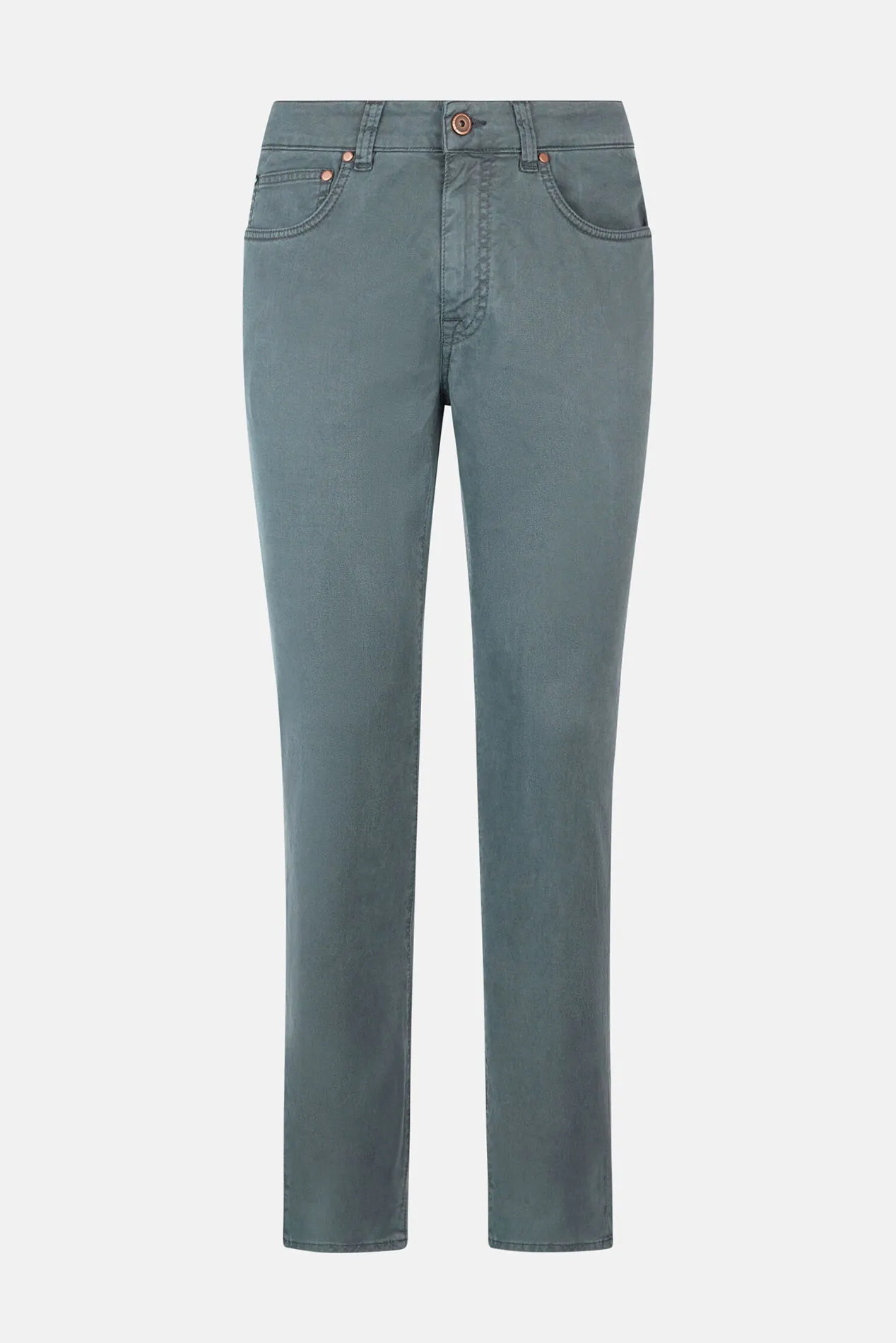 5 Pocket Cotton/Silk Trouser Charcoal