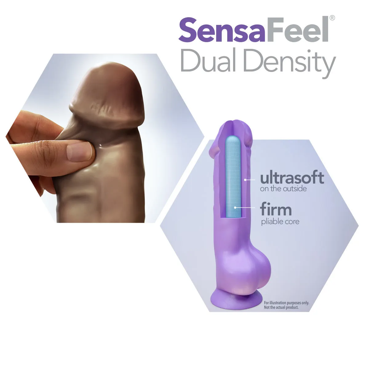Au Naturel By Blush® | Realistic Chocolate 10-Inch Long Dildo With Balls & Suction Cup Base