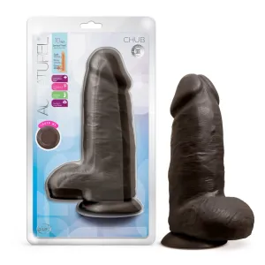 Au Naturel By Blush® | Realistic Chocolate 10-Inch Long Dildo With Balls & Suction Cup Base