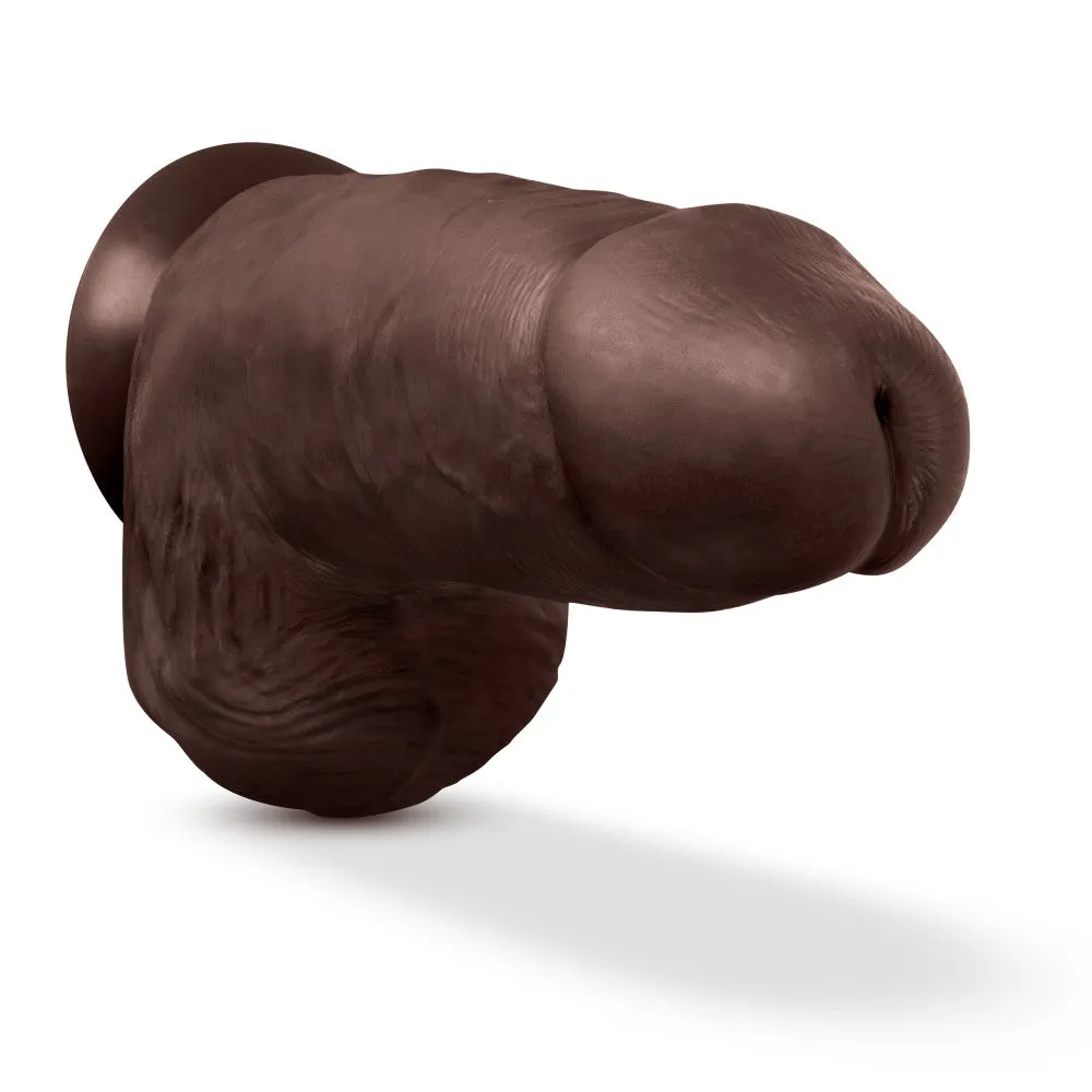 Au Naturel By Blush® | Realistic Chocolate 10-Inch Long Dildo With Balls & Suction Cup Base