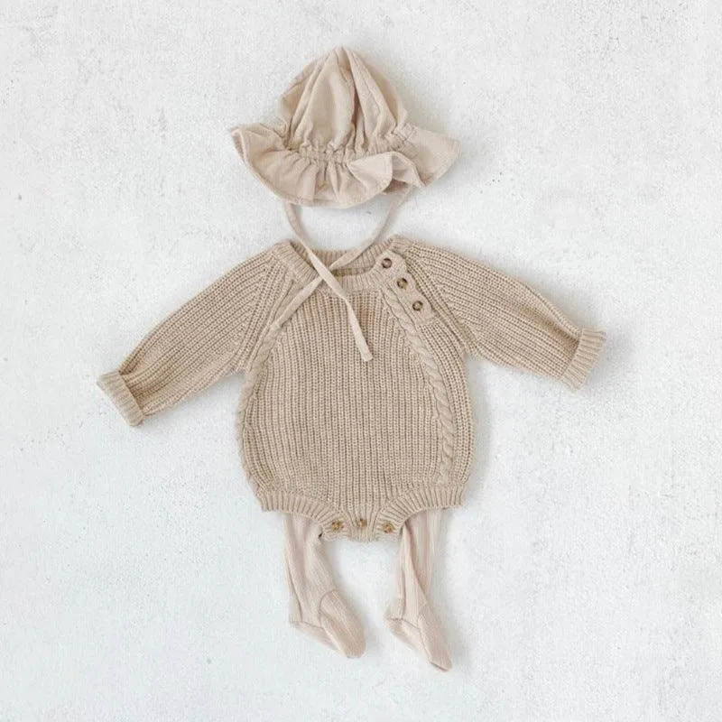 Baby Button Knit Romper