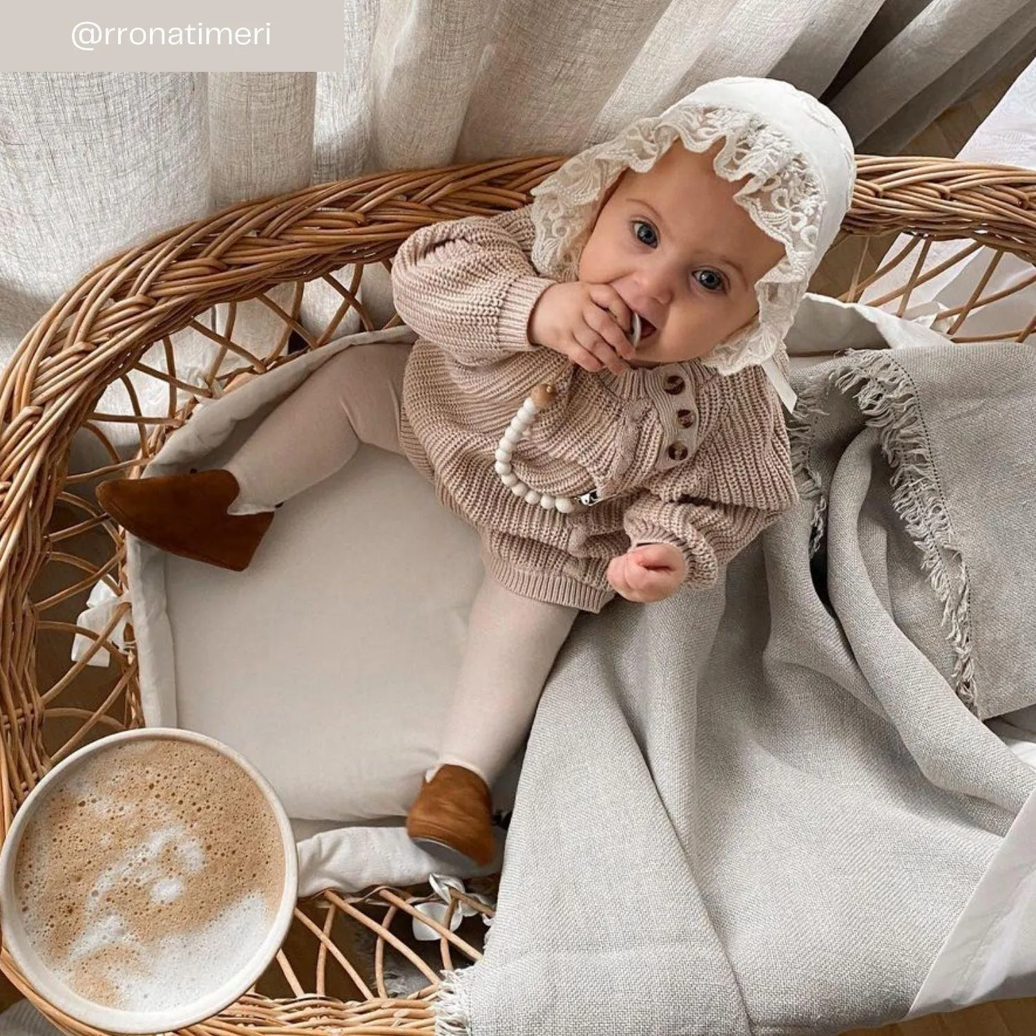 Baby Button Knit Romper