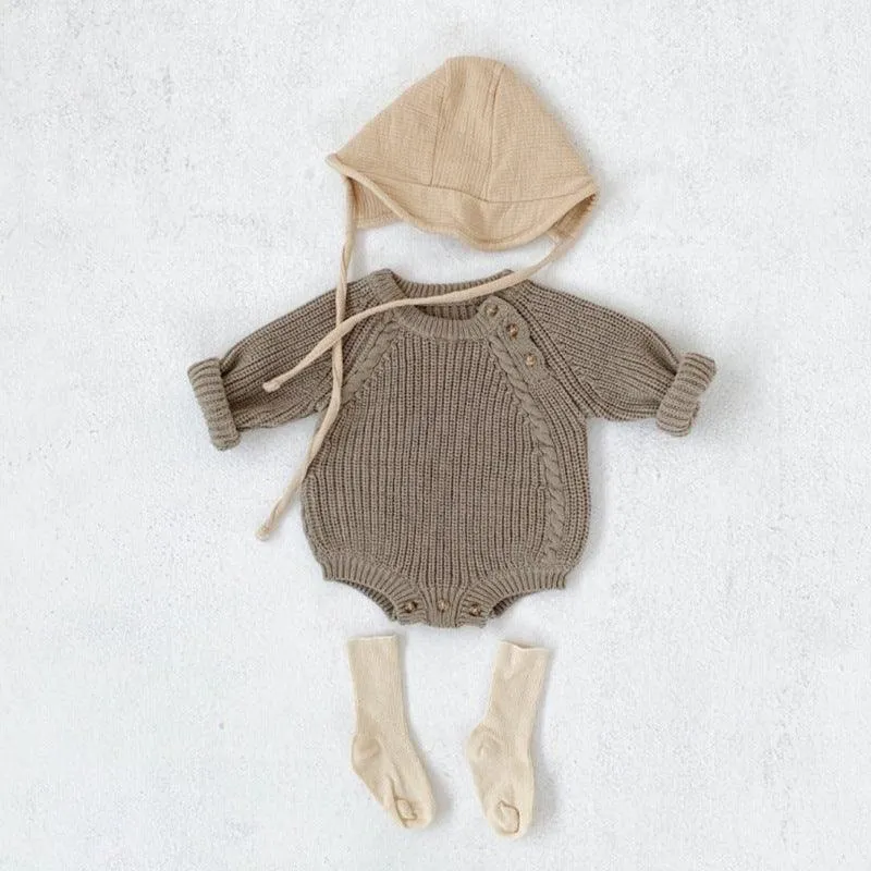 Baby Button Knit Romper
