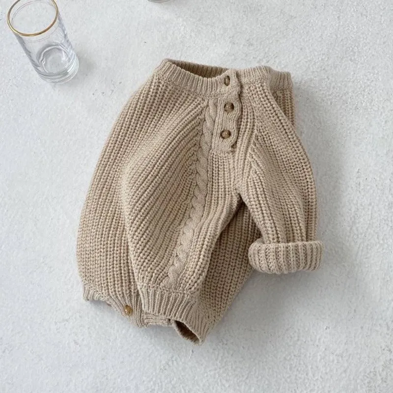Baby Button Knit Romper