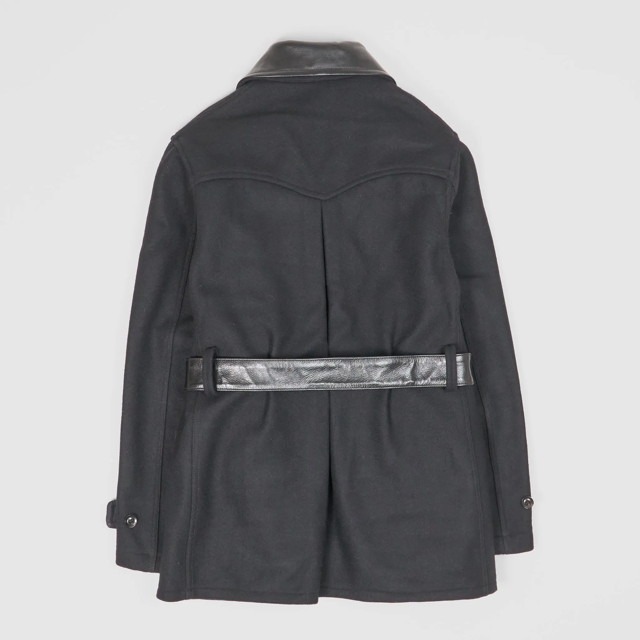 Black Sign Gaucho Leather/WoolCoat