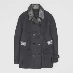 Black Sign Gaucho Leather/WoolCoat