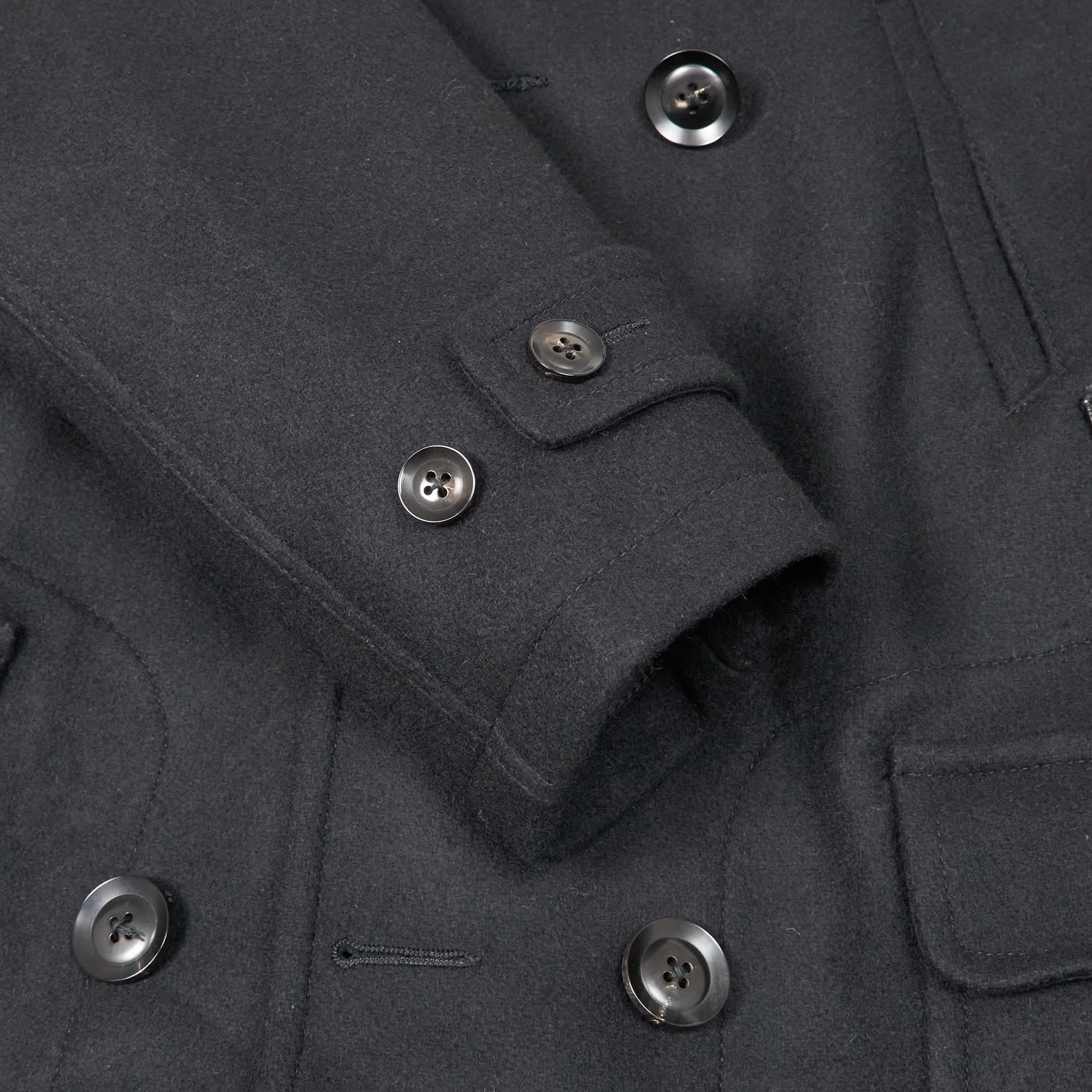 Black Sign Gaucho Leather/WoolCoat
