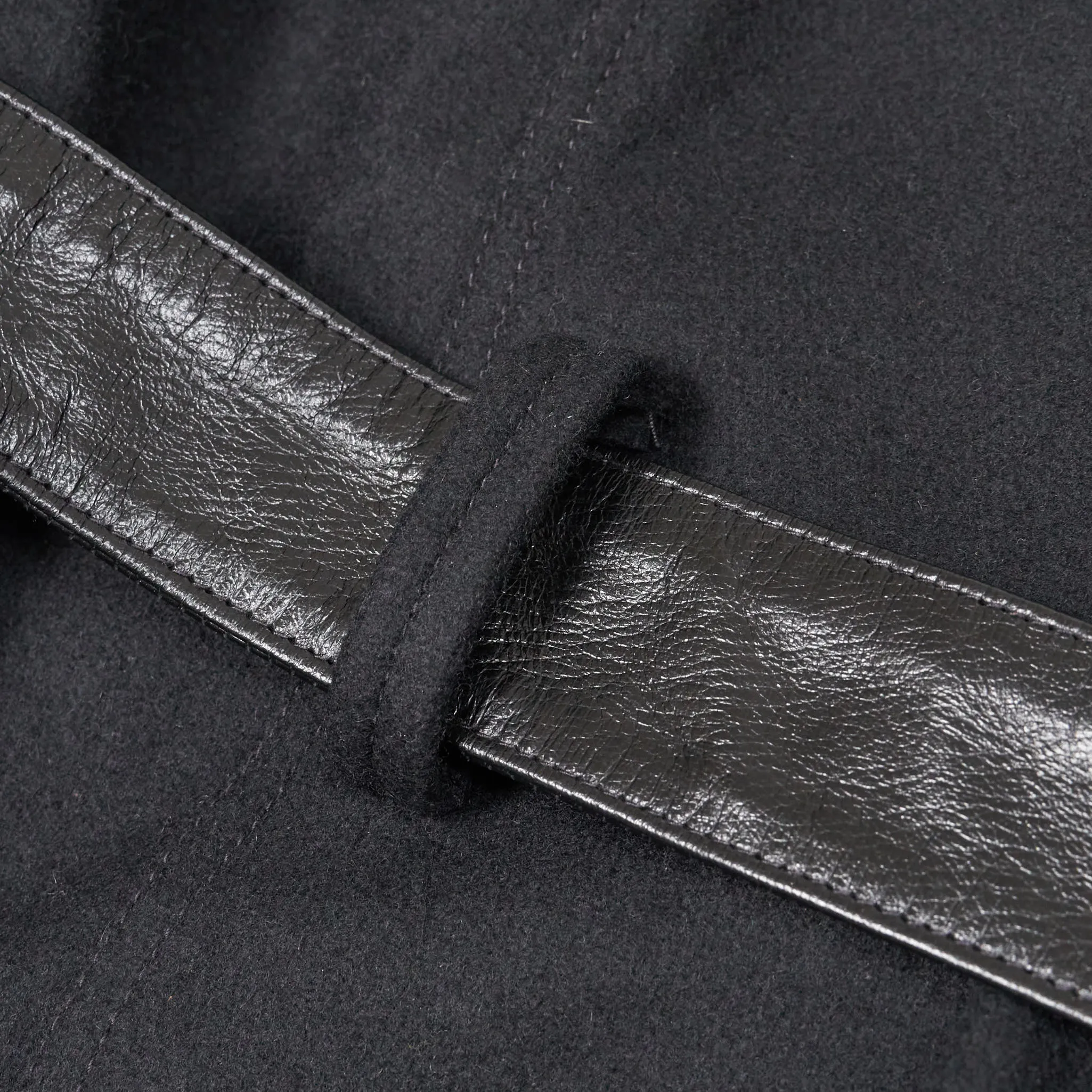 Black Sign Gaucho Leather/WoolCoat