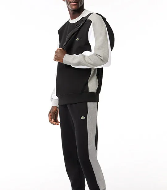 Brushed Fleece Colorblock Sweatshirt Black/Silver Chine/White