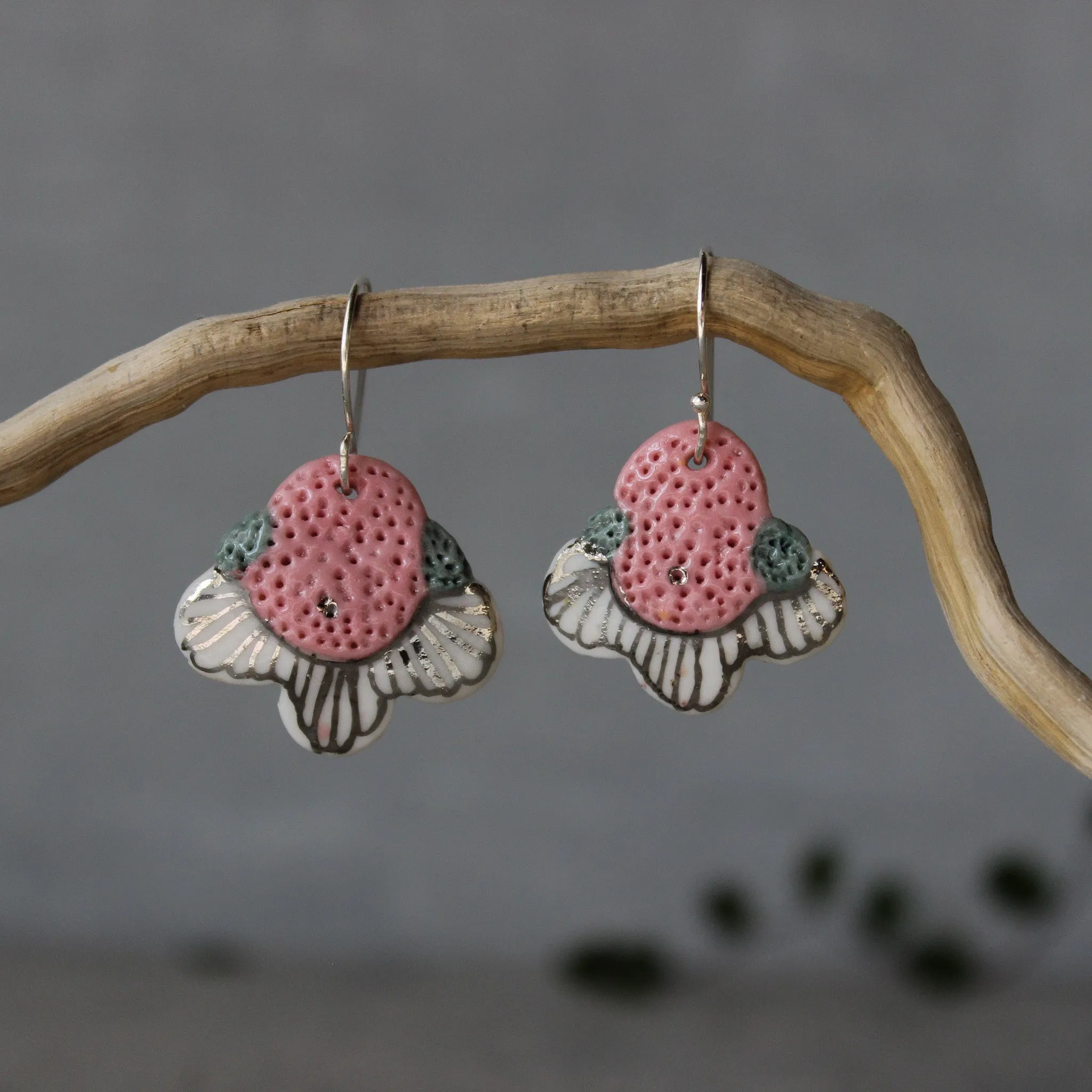 Ceramic Earrings Colour Layers #3