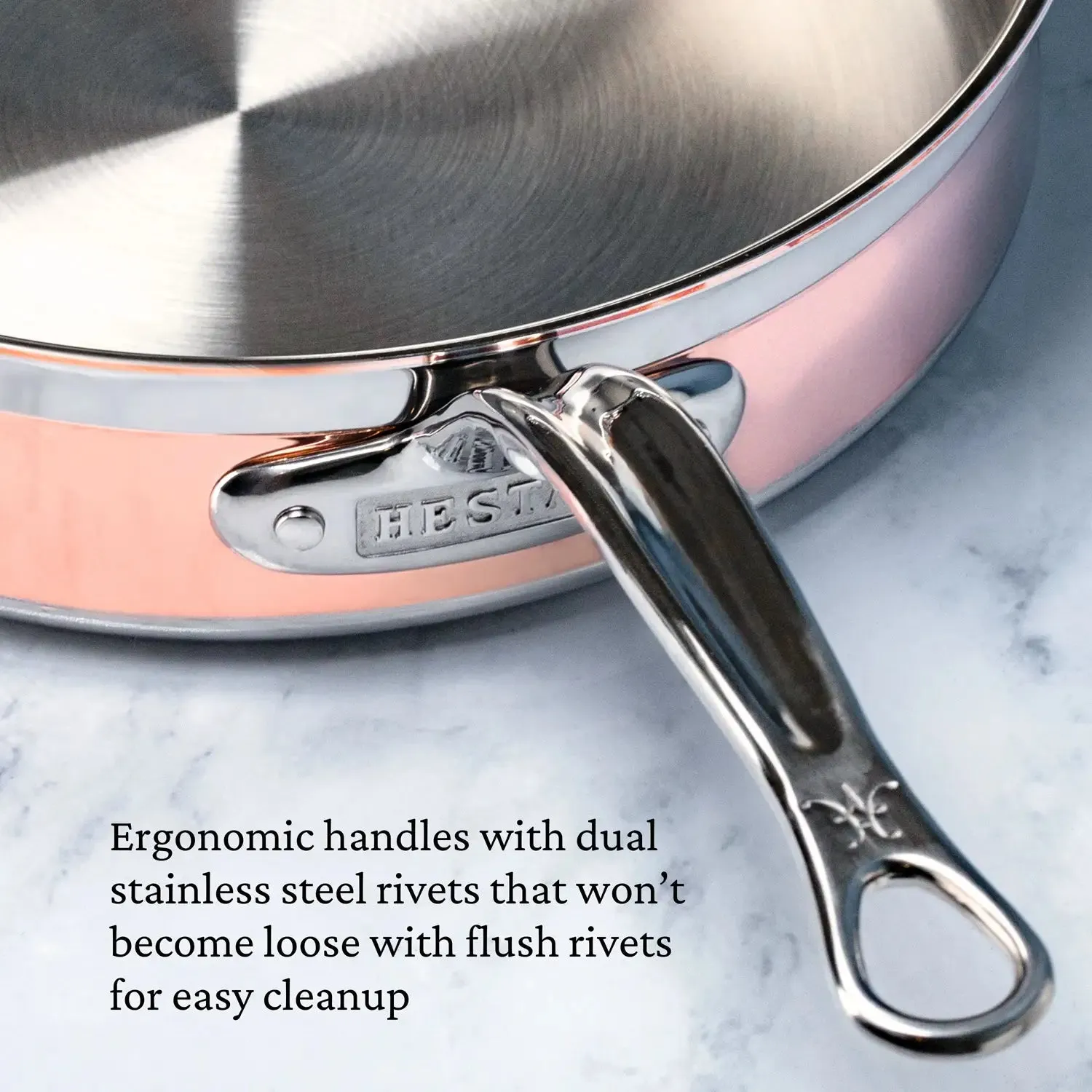 Copper Induction Sauté with Lid, 3.5-Quart