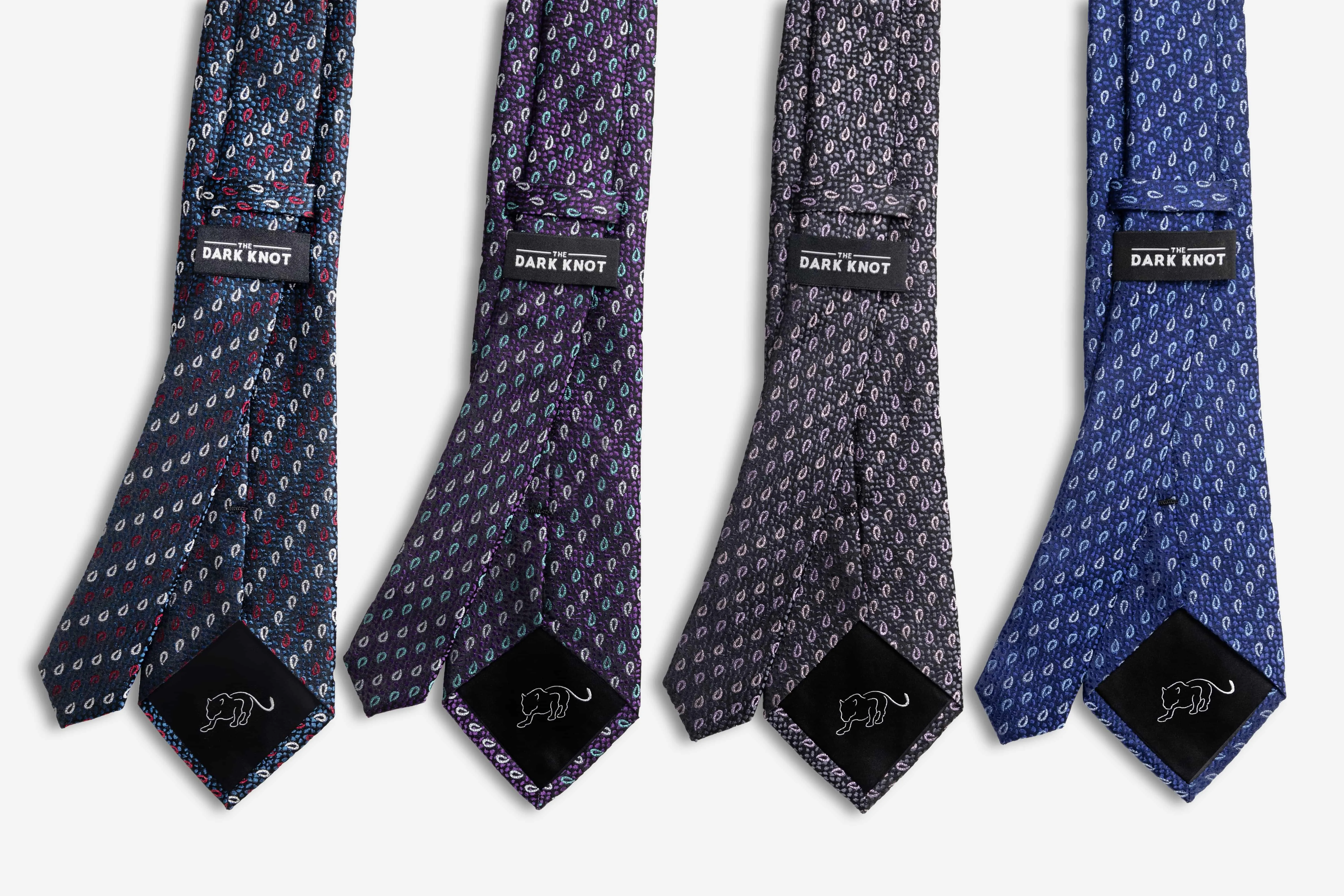 Danbury Paisley Silk Tie, Blue / Light Blue / Silver