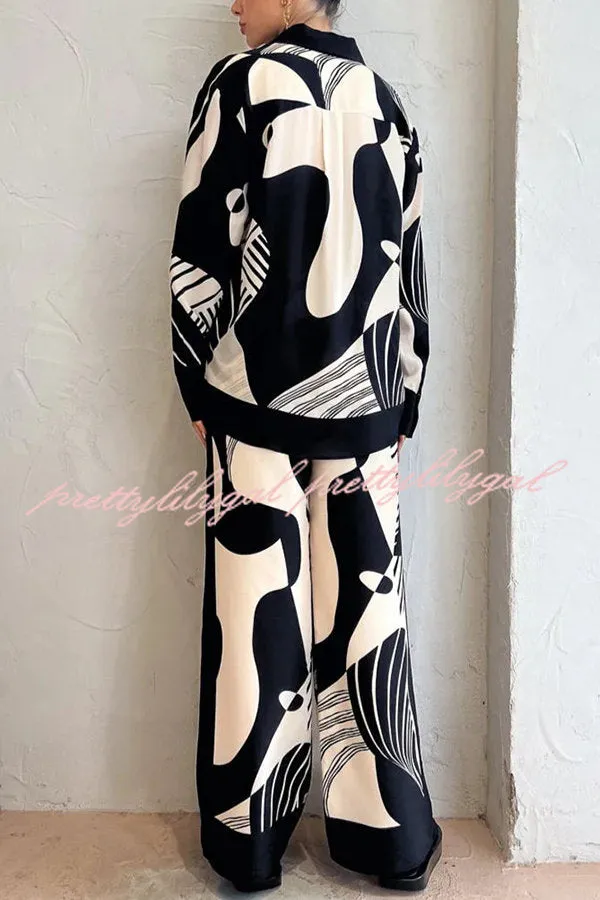 Delightful Chic Elastic Waist Pocketed Wide Leg Drape Pants