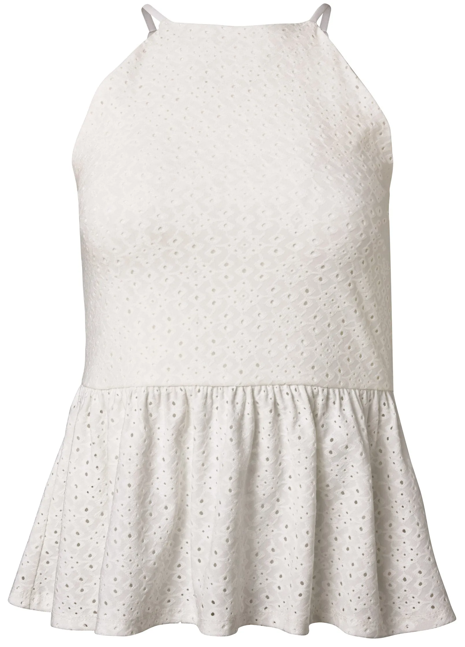 Eyelet Babydoll Top - White
