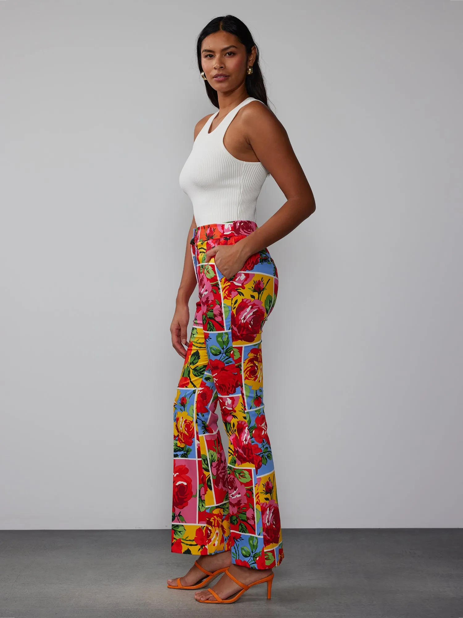 Floral Patchwork Bootcut Pant