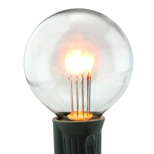 G50 LED Patio Lights - Glass Bulb - E-17 - Warm White - Single