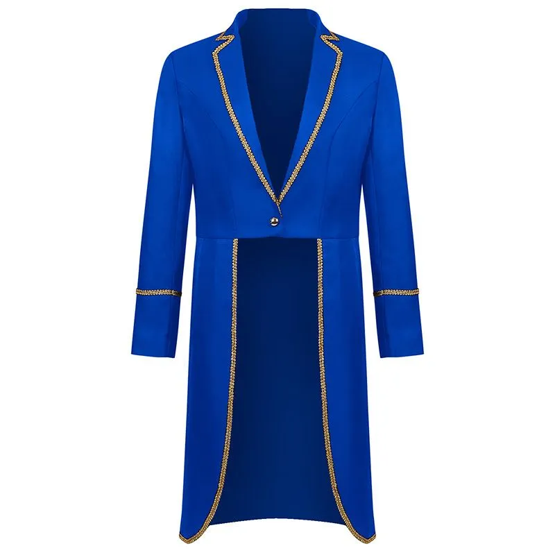 Gothic Tailcoat Jacket for Men Circus Ringmaster Costume Halloween Cosplay Tuxedo