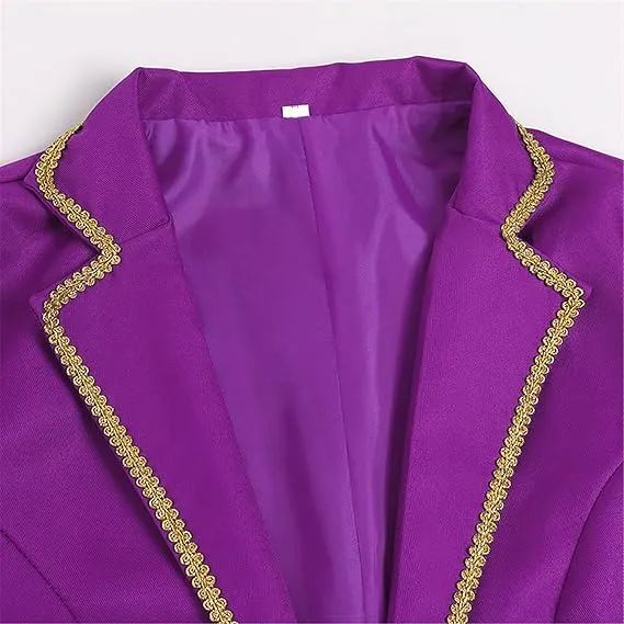 Gothic Tailcoat Jacket for Men Circus Ringmaster Costume Halloween Cosplay Tuxedo