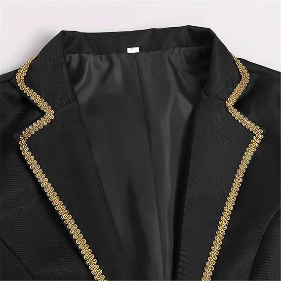 Gothic Tailcoat Jacket for Men Circus Ringmaster Costume Halloween Cosplay Tuxedo