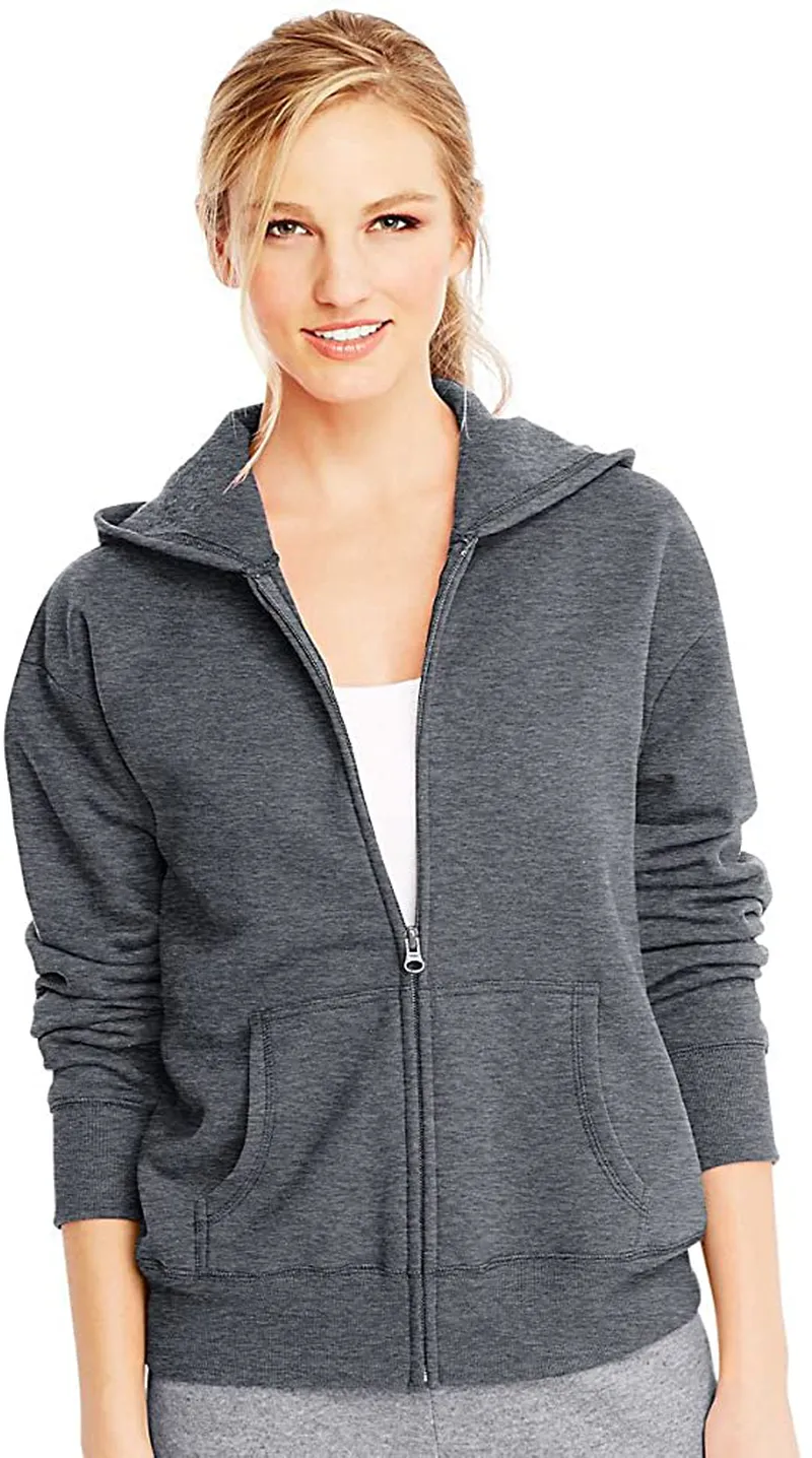 Hanes Women's EcoSmart Full-Zip Hoodie Sweatshirt