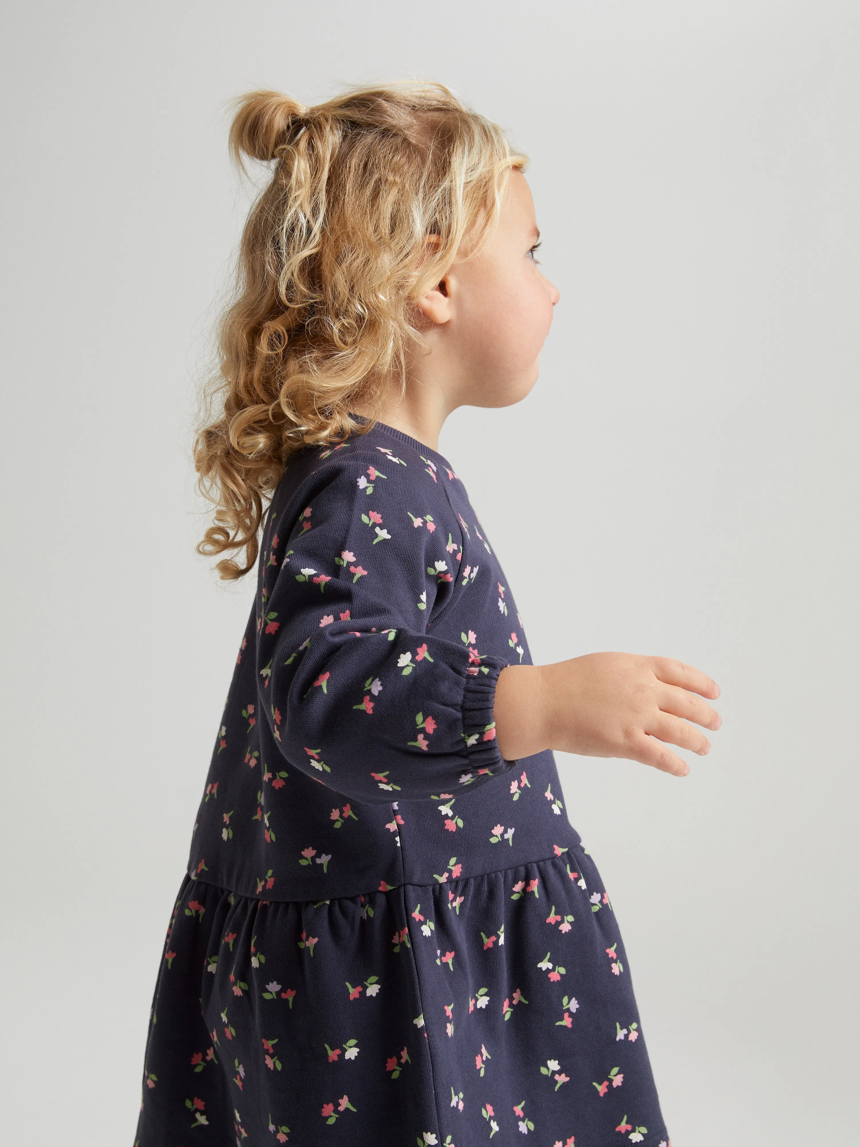 Kid Floral Sweatshirt Dress