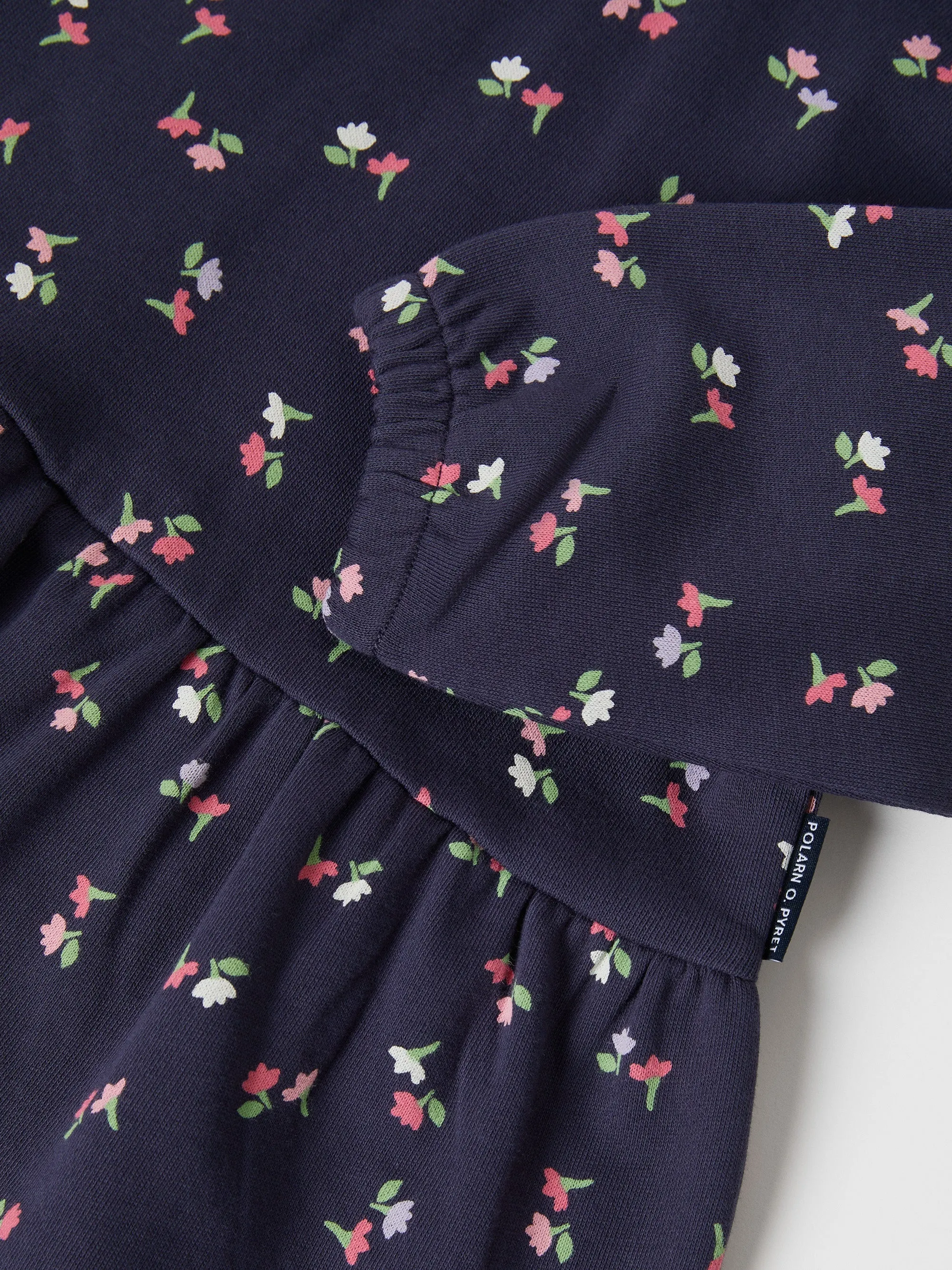 Kid Floral Sweatshirt Dress