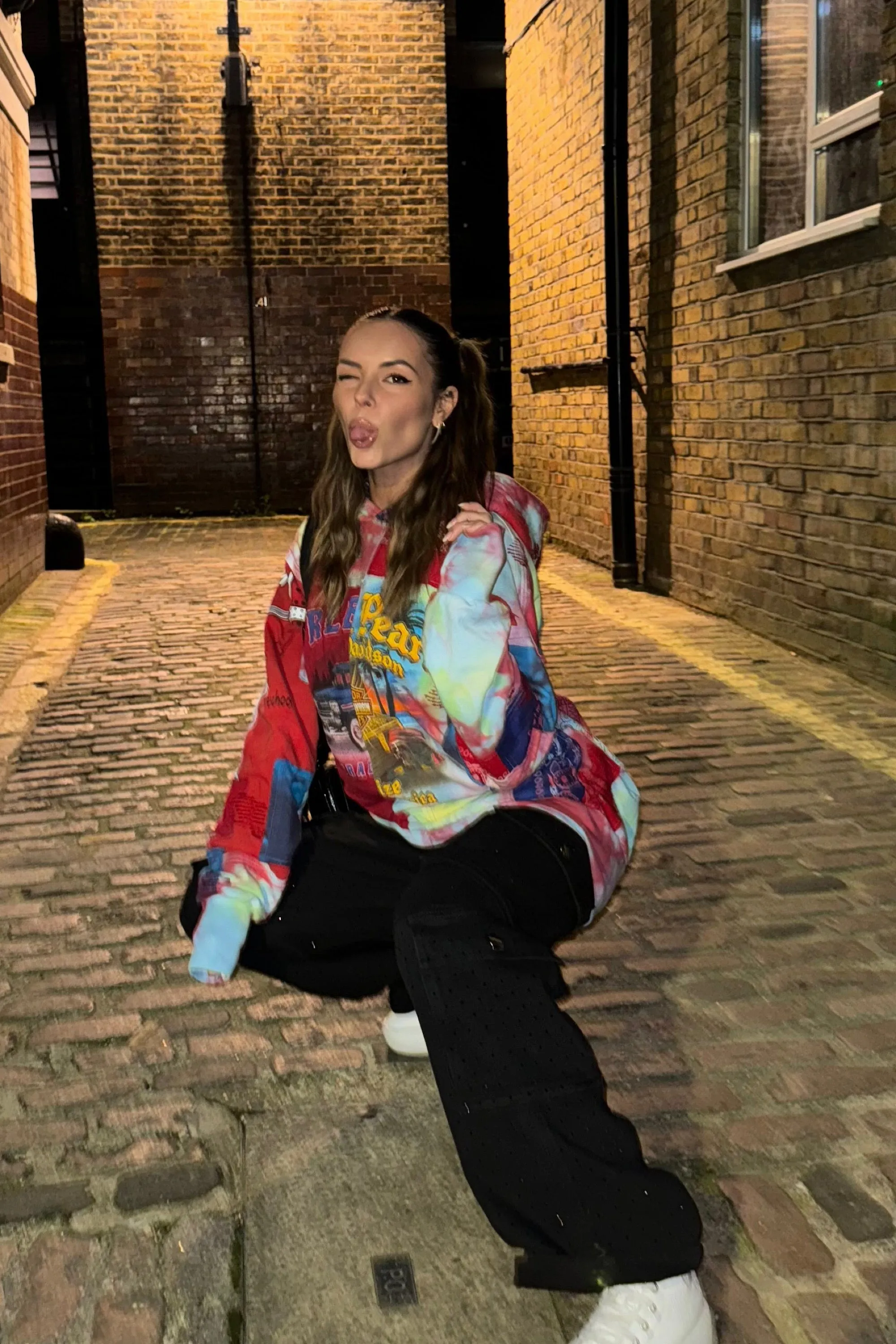 KISS ME TIE DYE HOODIE