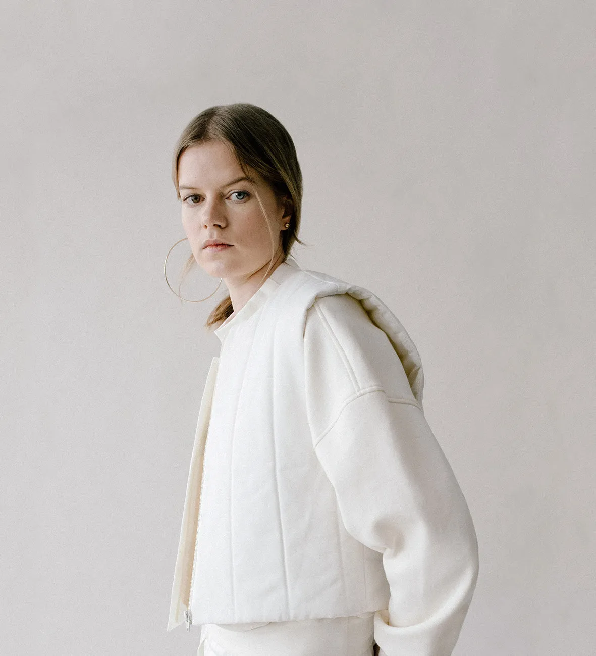 Laana Quilted Vest Ivory