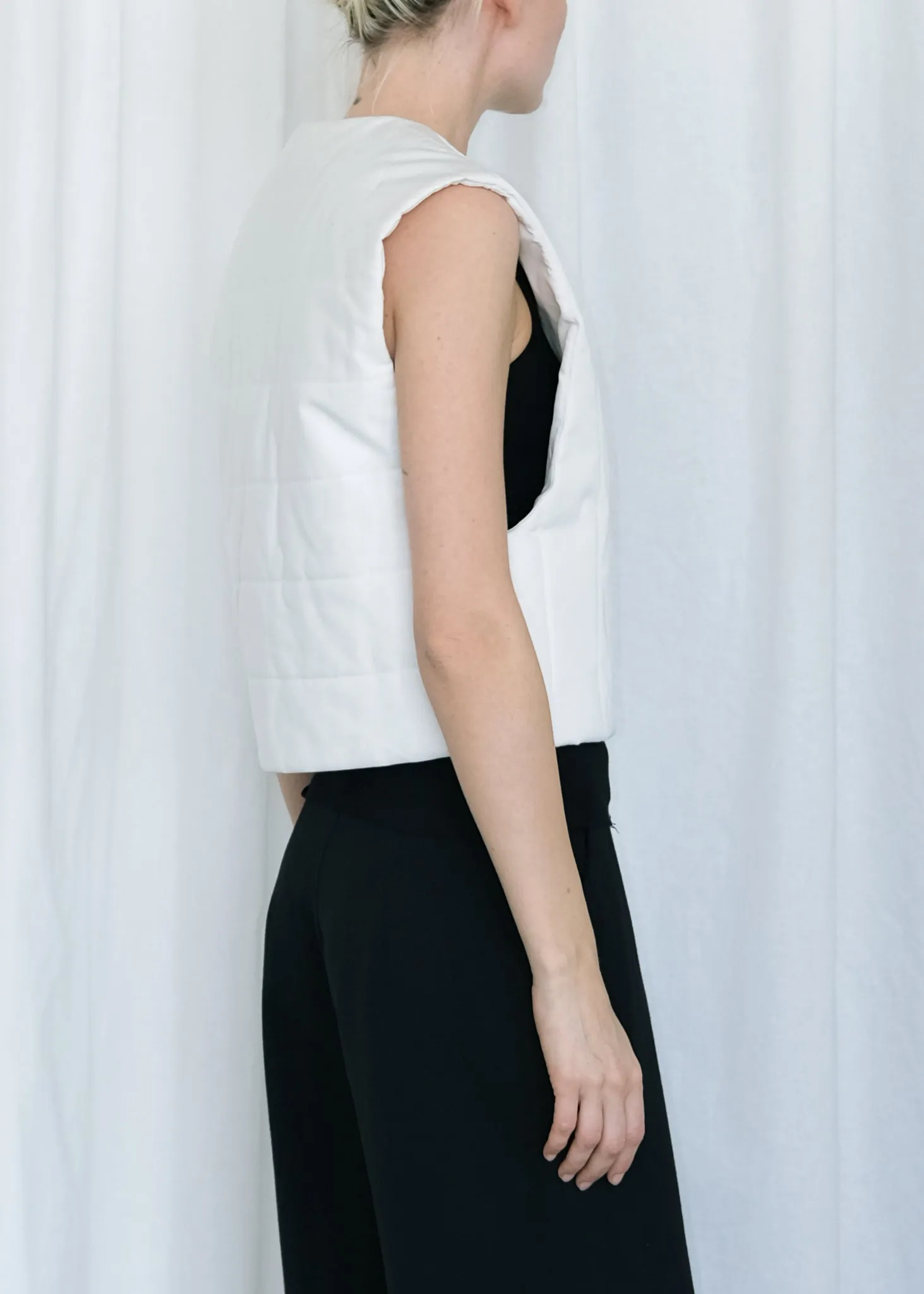 Laana Quilted Vest Ivory