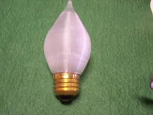 LED 4W Replacement for 40W Medium Base incandescent Satin Spun Finish Flamescent white bulb