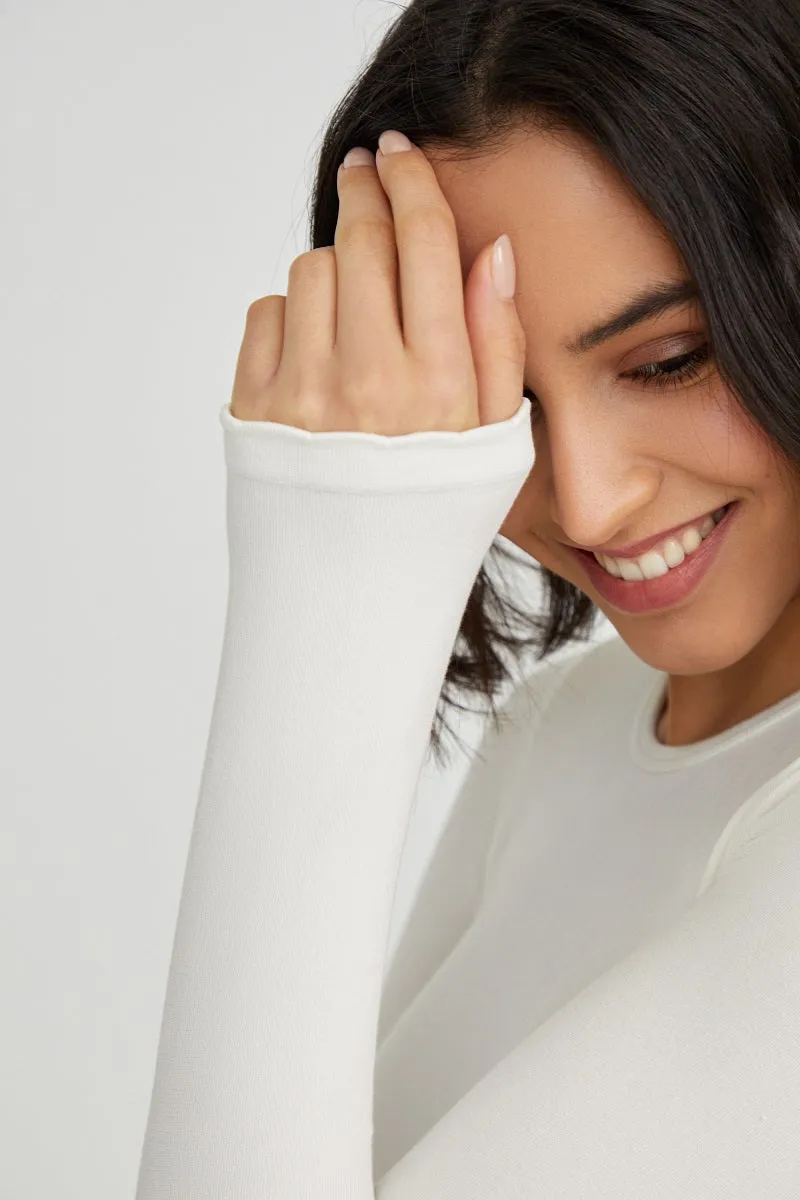 Long-sleeve micromodal t-shirt