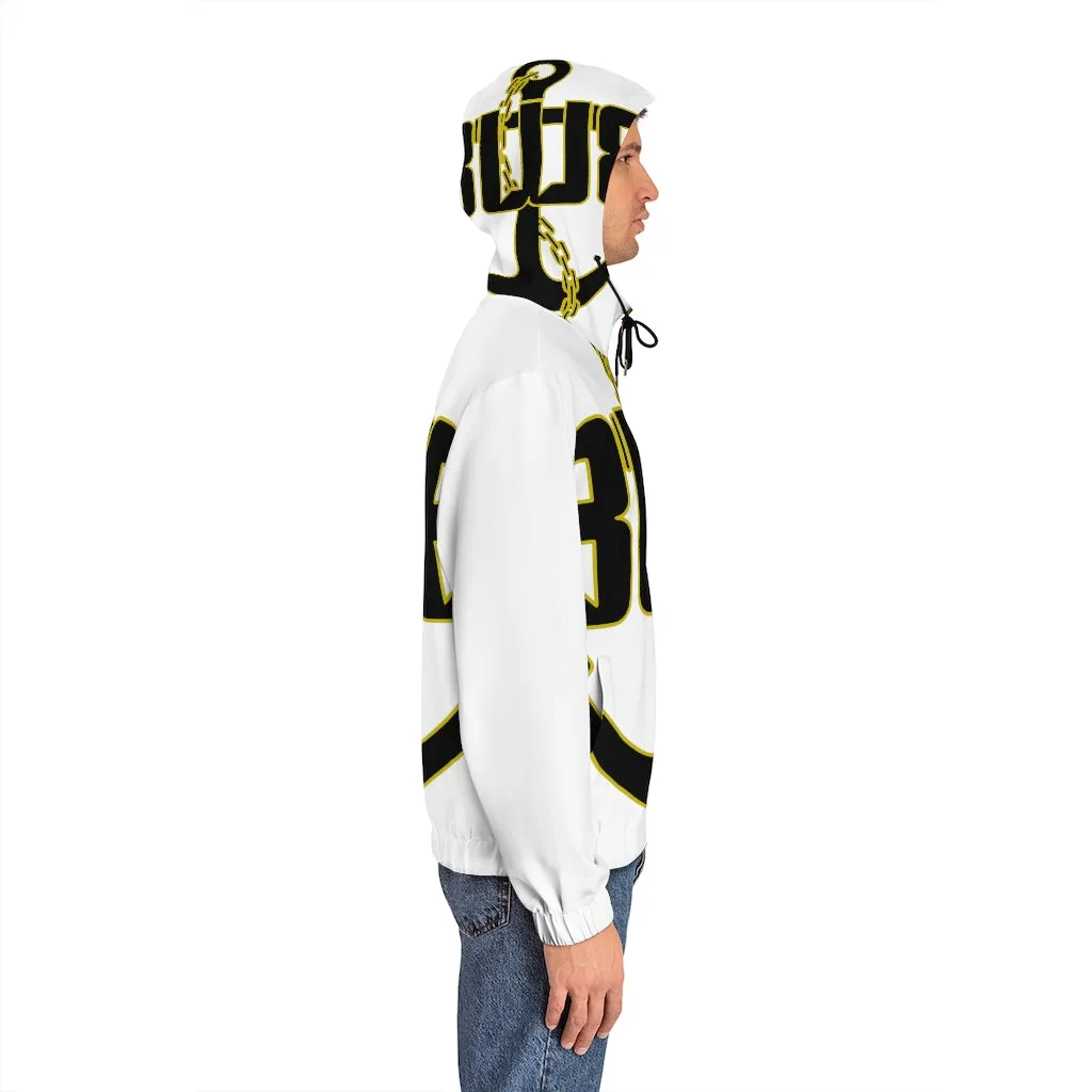 Men's White Full-Zip Hoodie