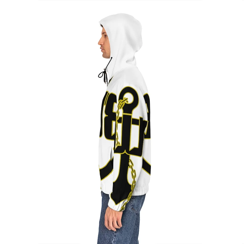 Men's White Full-Zip Hoodie