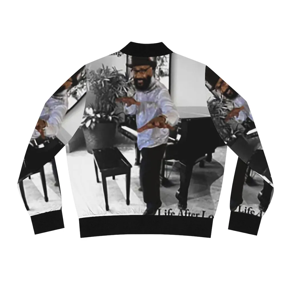 M.U.S.I.C. World HQ  Album Cover Series Women's Bomber Jacket (AOP)