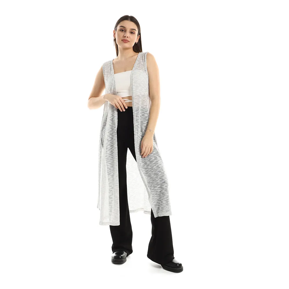 Patterned Slip On Cotton Cardigan - Kady
