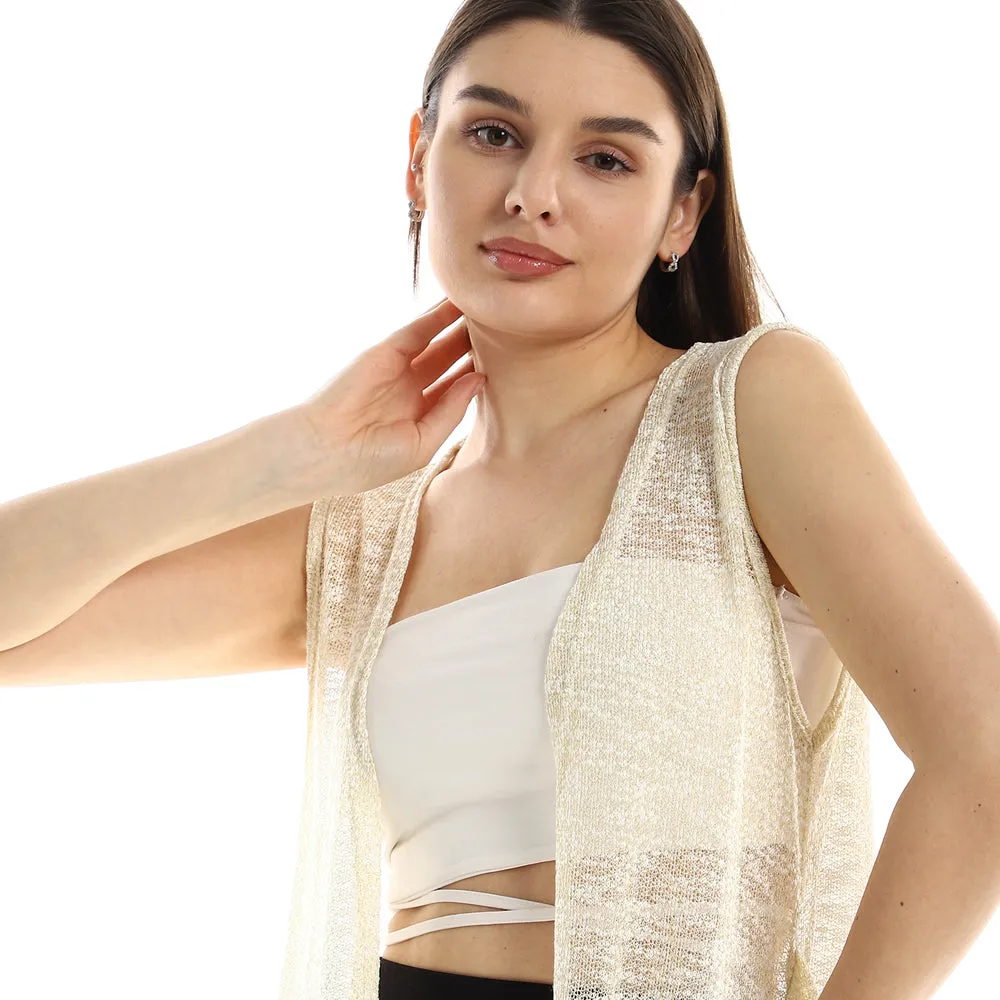 Patterned Slip On Cotton Cardigan - Kady