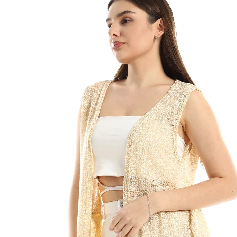 Patterned Slip On Cotton Cardigan - Kady