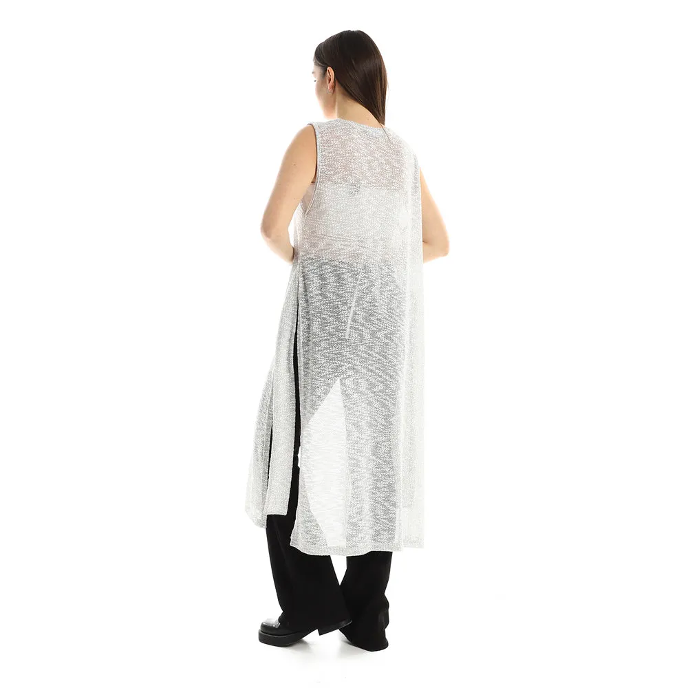 Patterned Slip On Cotton Cardigan - Kady