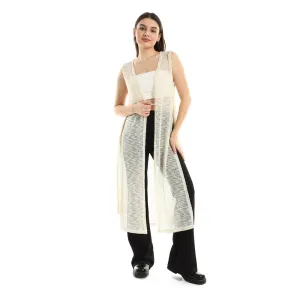 Patterned Slip On Cotton Cardigan - Kady