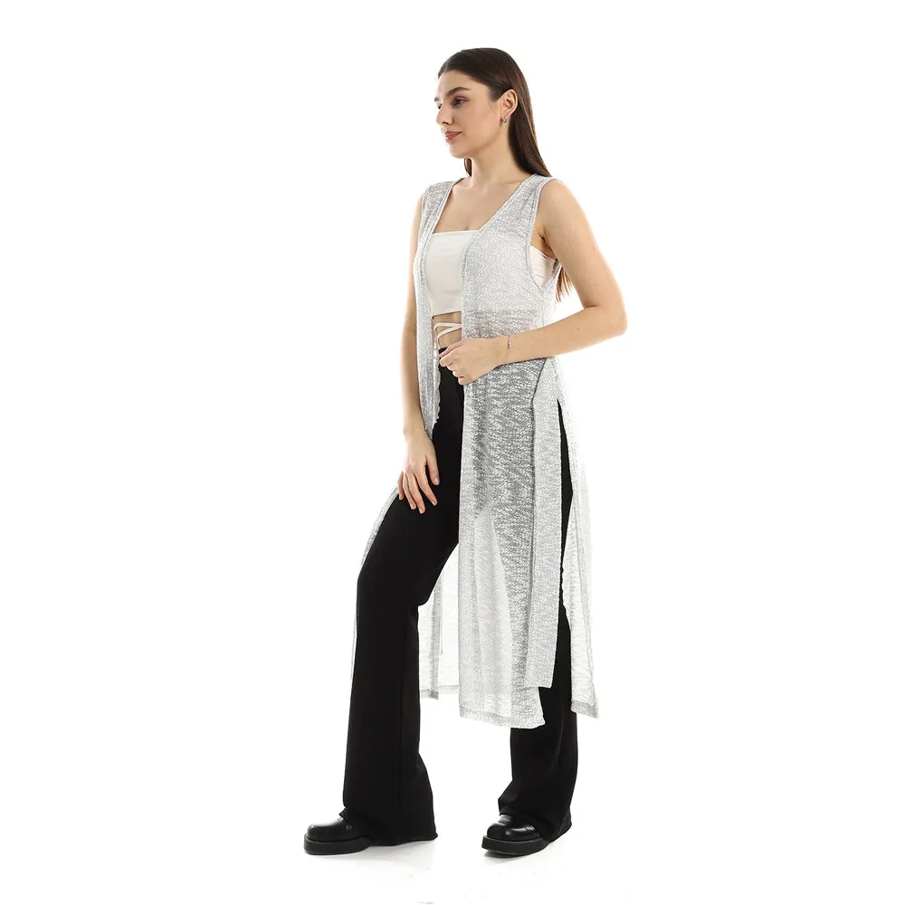 Patterned Slip On Cotton Cardigan - Kady