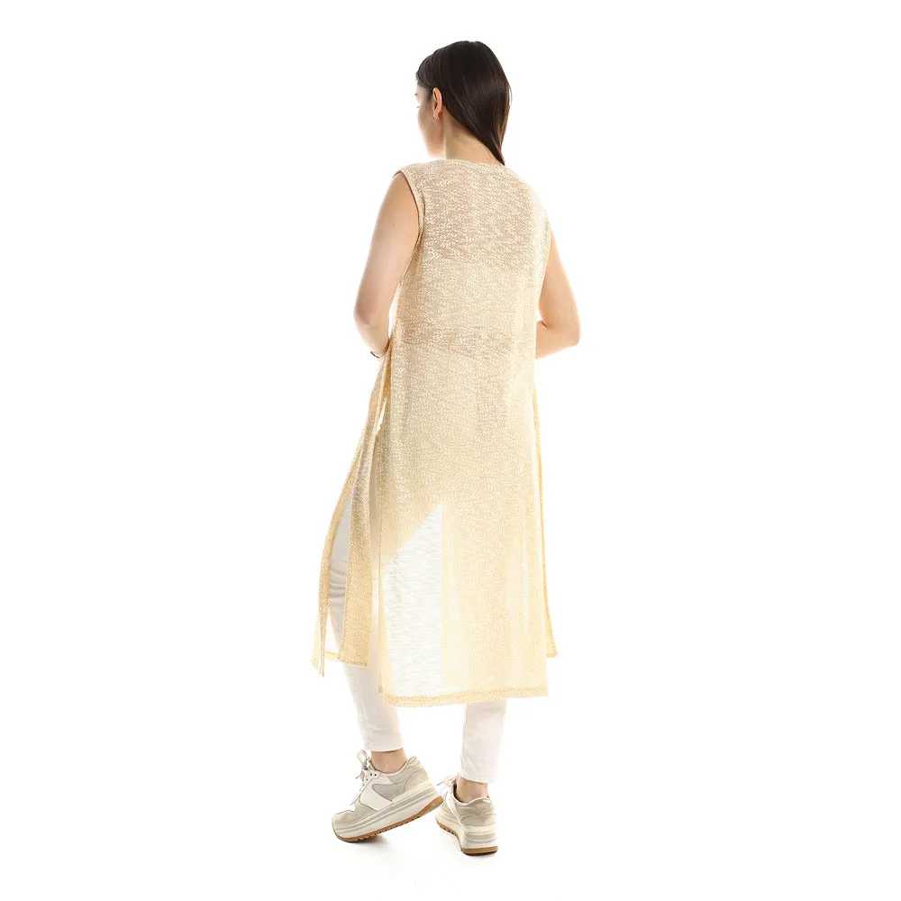Patterned Slip On Cotton Cardigan - Kady