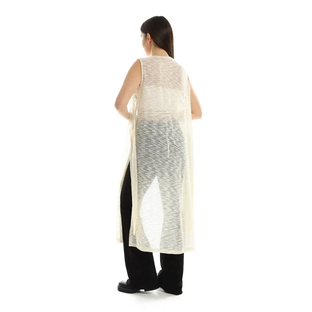 Patterned Slip On Cotton Cardigan - Kady