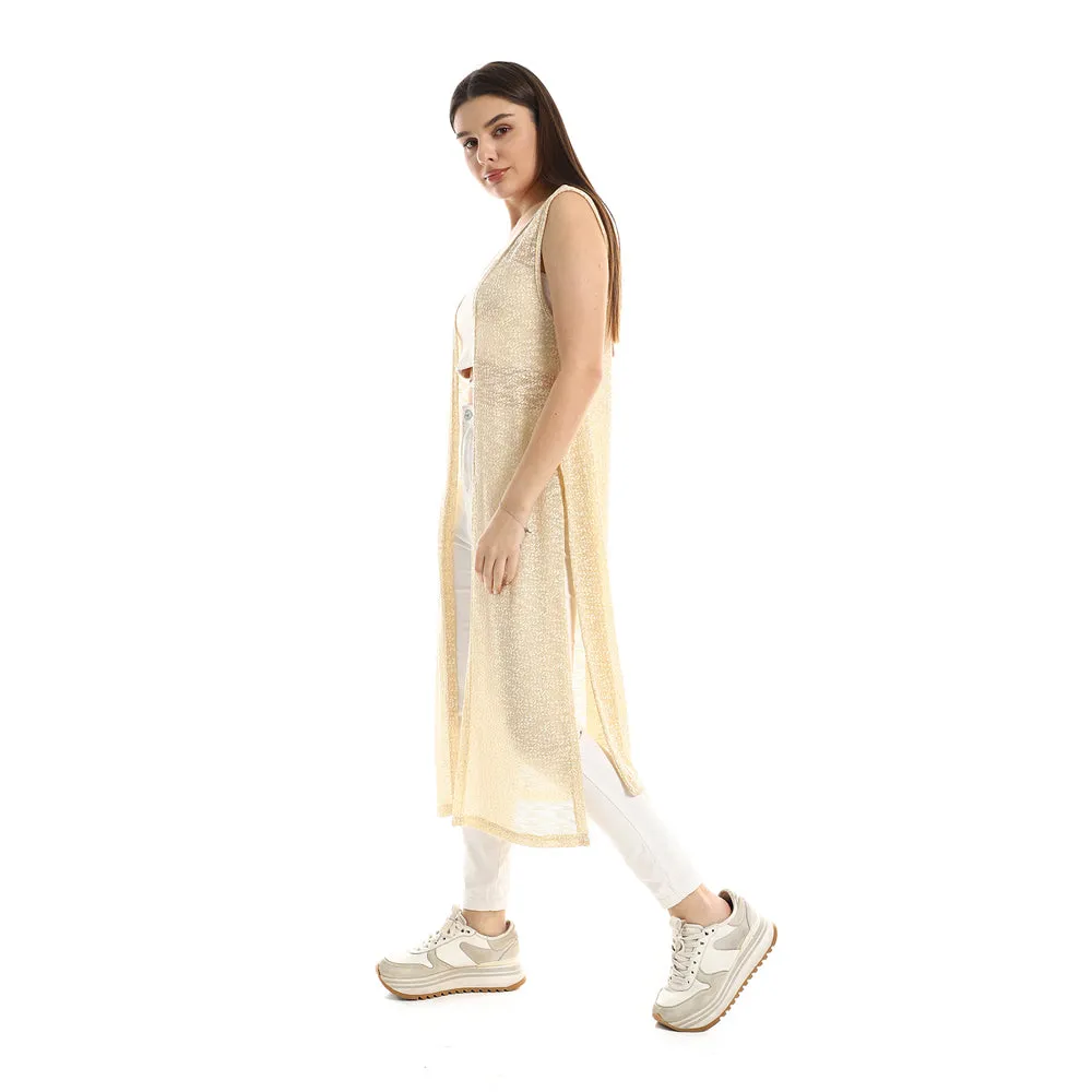 Patterned Slip On Cotton Cardigan - Kady