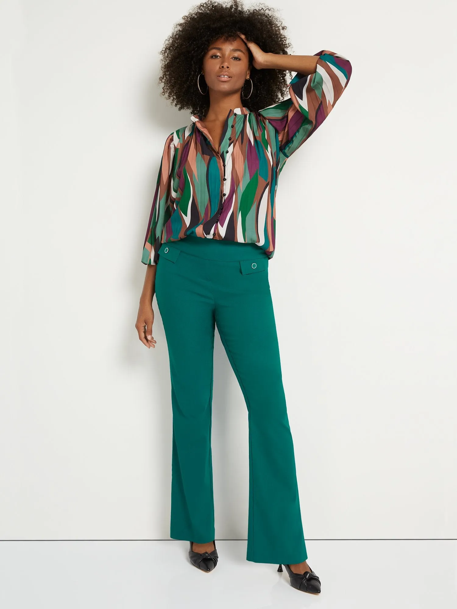 Petite Whitney High-Waisted Pull-On Bootcut Pant