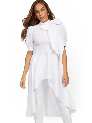 Poplin High-Low Shirt